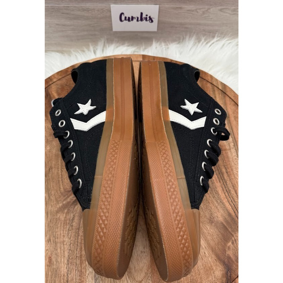 Converse Star Player 76 OX Low Skate Men's Size 9- Wmns 10.5 Black Gum A08847C - Picture 6 of 10